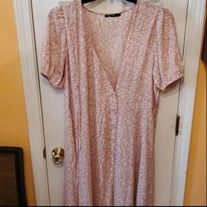 Nasty gal pink floral maxi dress 18